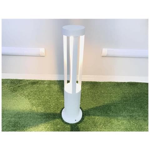 Lampione Per Giardino Lampada Led 12w Luce Calda Esterno Ip65 Lampioncino Da Terra Bianco - Foto 1