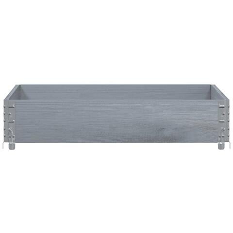 Fioriera Da Giardino Grigia 100x100 Cm Legno Massello Di Pino - Foto 3