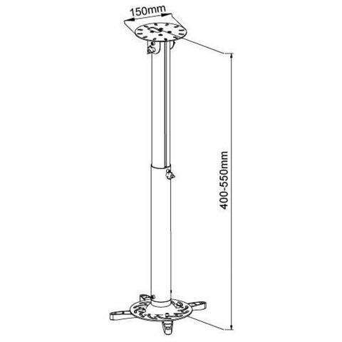 VLMC200 supporto per proiettore Soffitto Bianco - Foto 2