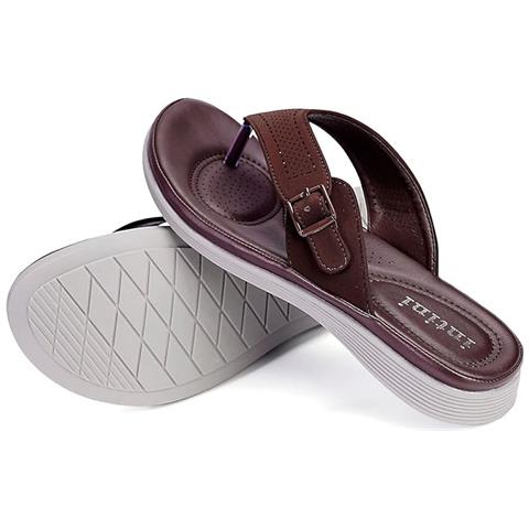 Infradito Eleganza Comfort Leggero Antiscivolo Marrone 37 - Foto 2