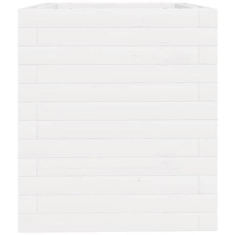 Fioriera da Giardino Bianca 40x40x46 cm Legno Massello di Pino - Foto 2