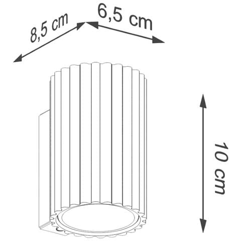 Lampada Da Parete Karbon 10 Oro Sl. 1650 - Minimalista Lampada Da Parete D'oro 10x6.5x8.5 Cm - Foto 2
