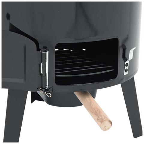 Cannone Gulasch con Camino e Coperchio Nero Acciaio Smaltato - Foto 10