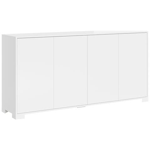 Madia 4 Ante 172x40x83 Cm Lumina Bianco Lucido - Foto 1
