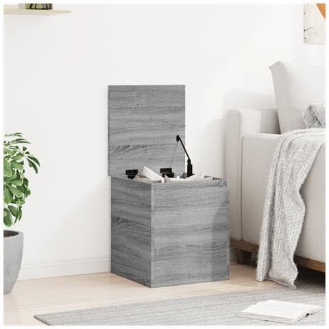 Contenitore Grigio Sonoma 40x42x46 Cm Legno Multistrato - Foto 3