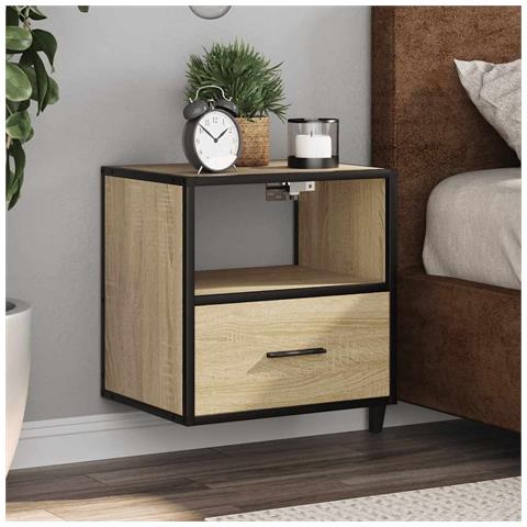 Comodini A Muro 2 Pz Rovere Sonoma 40x31x39,5 Cm - Foto 1