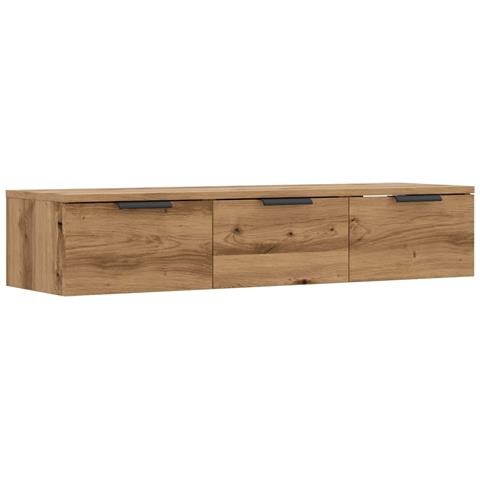 Armadietto A Muro Rovere Artigianale 102x30x20 Cm In Truciolato - Foto 2