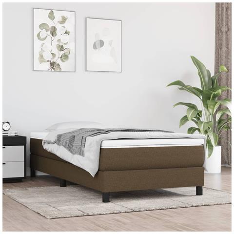 Materasso Molle Insacchettate Marrone Scuro 120x190x20 Tessuto - Foto 1