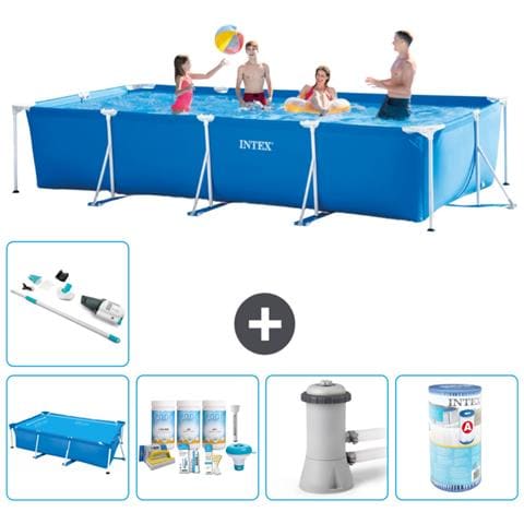 Piscina Fuori Terra - Rettangolo - 450x220x84 Cm - Blu - Include Accessori Coordinati A257 - Foto 1