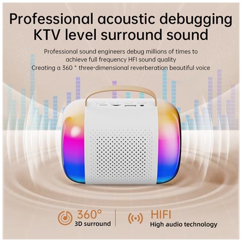 Macchina Per Karaoke Y5 A Doppio Microfono Con Altoparlante Bluetooth - Foto 7