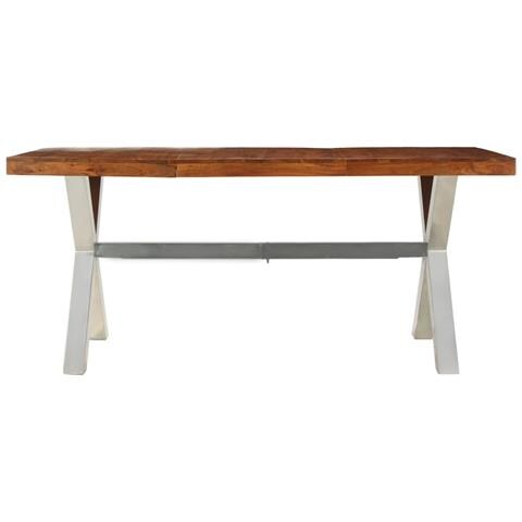 Tavolo Da Pranzo In Legno Massello 180x90x76 Cm - Foto 1