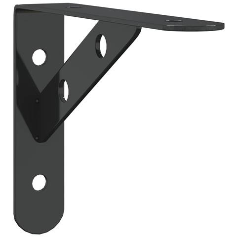 Lusso Casadino -  Staffe Per Mensola 4 Pz 15x2,5x11,5 Cm In Acciaio Inox Nero - Foto 2