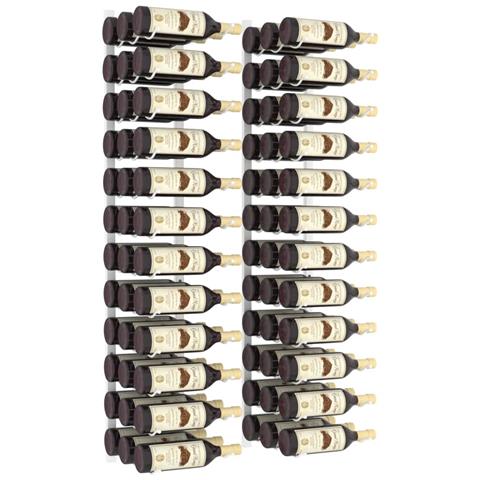 Lusso Casadino -  Portavini Da Parete Per 36 Bottiglie 2 Pz Bianchi In Ferro - Foto 2