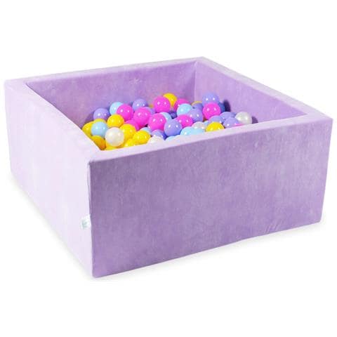 Ballenbak 90x90x40 Fluweel Zacht Paars - Foto 1