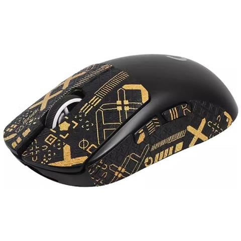 Adesivi Per Mouse Con Presa Migliorata Per Logitech Gpw2/gpw3 - Oro Nero - Foto 1