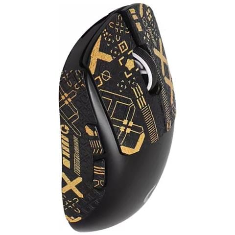 Adesivi Per Mouse Con Presa Migliorata Per Logitech Gpw2/gpw3 - Oro Nero - Foto 2