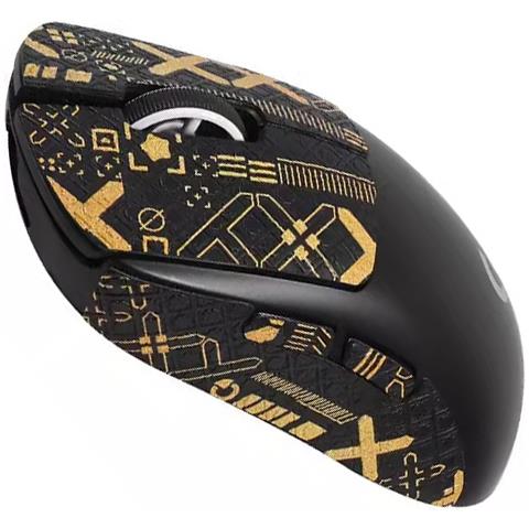 Adesivi Per Mouse Con Presa Migliorata Per Logitech Gpw2/gpw3 - Oro Nero - Foto 3