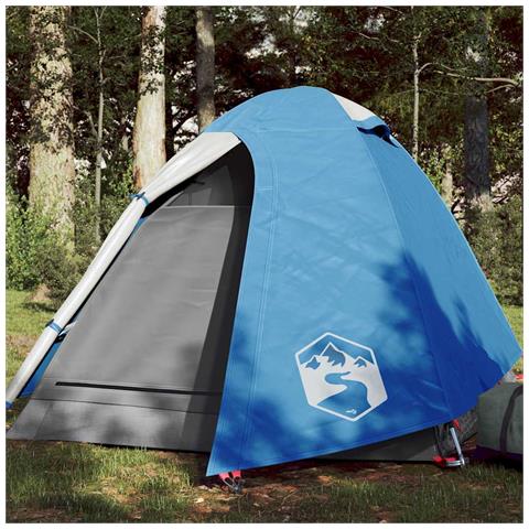 Tenda da Campeggio a Cupola per 2 Persone Blu Impermeabile - Foto 1