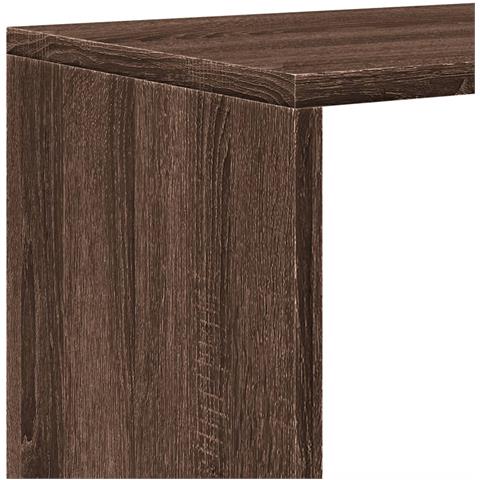 Libreria Divisorio 3Ripiani Rovere Marrone 99x29x99 Truciolato - Foto 9