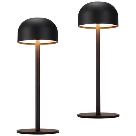 Set Da 2 Lampade Da Tavolo Led Wireless - Dimmerabile Con 3 Temperature Di Colore - Nero Opaco - Foto 1