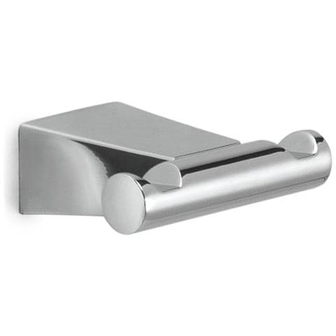 Appendiabiti Doppio Da Muro In Acciaio Inox E Cromall Tn26 Serie Tonale Cromato - Foto 1