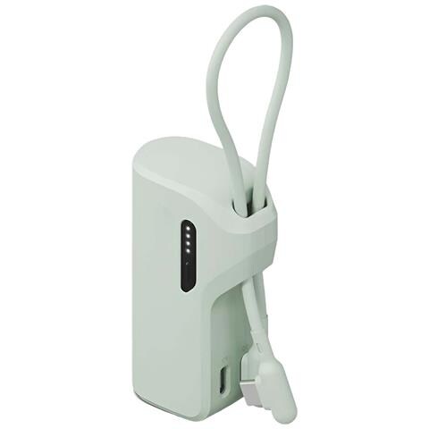 Powerbank Thumboost Da 5000 Mah Con 2 Porte Usb-c Da 20 W E Cavo Usb-c, Verde Chiaro - Foto 1