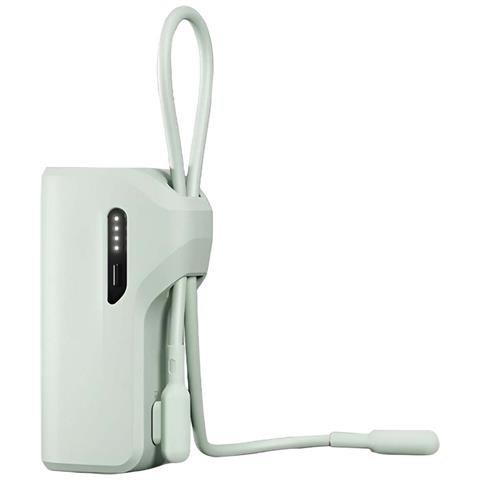 Powerbank Thumboost Da 5000 Mah Con 2 Porte Usb-c Da 20 W E Cavo Usb-c, Verde Chiaro - Foto 5