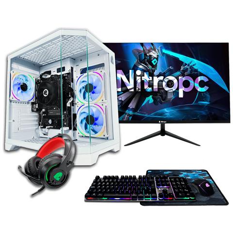 Pc Gaming Pack Bronze Bianco - R5 5655g, Radeon Graphics, 16 Gb Ddr4, 1 Tb M2, Win11, Monitor 24"" Fhd 120hz Ips E Accessori Gaming Completi - Pronto Per Giocare - Foto 1