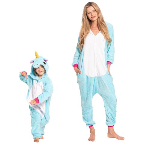 Pigiama Per Bambini Kigurumi Onesie Costume Pegaso Azzurro 115-125 - Foto 2