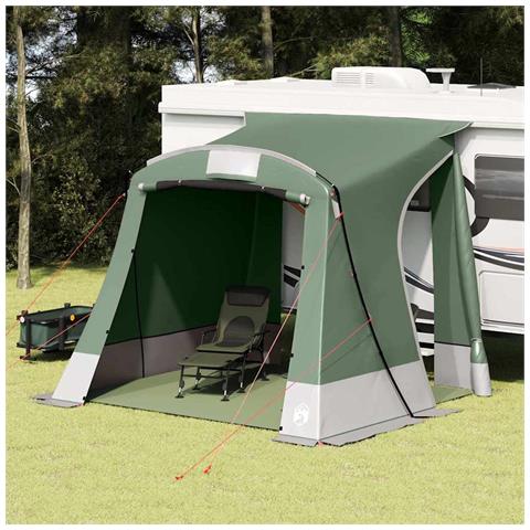 Tenda con tetto Verde e Nero 285 x 255 x 245 cm Poliestere - Foto 2