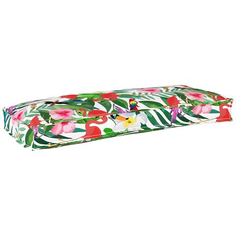 Cuscino per panca pallet Floral Multicolore 100 x 40 x 8 cm - Foto 1