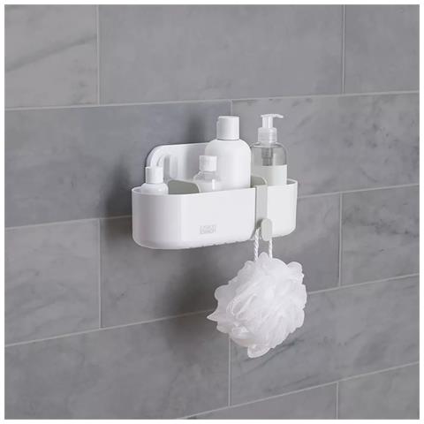 Cestello Doccia Grande Duo Shower Caddy Spazio Per Sapone Shampoo E Gel Doccia Divisori Regolabili Facile Installazione - Foto 3