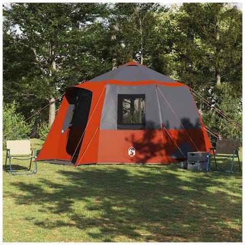 Tenda Capanna con tetto Grigio e arancione 405 x 405 x 273 cm - Foto 2