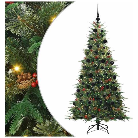 Albero di Natale Artificiale con Rami Pieghevoli Verde 210 cm - Foto 1