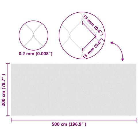 Reticolo di Protezione per Uccelli Verde 2 x 5 m HDPE - Foto 7