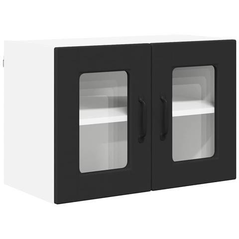 Pensile cucina con porta Nero 60 x 31 x 40 cm Legno multistrato - Foto 1