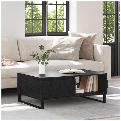 Tavolino da salotto Rovere Nero 90 x 60 x 35 cm - Foto 2