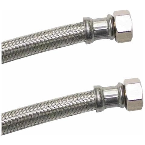 Tubo Flessibile Blindato 3/4  Certificato Dvgw  Acciaio Inox  300mm - Foto 1