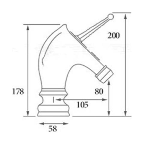 Rubinetto per lavabo da bagno, Blackswan, tipo M282 Unicorn, modello corto cromato, misura 20 cm - Foto 4