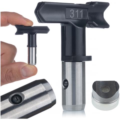 Ugello Di Spruzzatura Ultrablack 311 - Acciaio Inossidabile, Larghezza 15cm | Compatibile Con Graco, Titan, Wagner, Dedra, Powermat - Foto 1