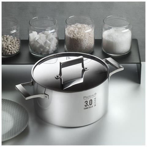 Padella in acciaio e alluminio anriaderente 20 cm - adatto all'induzione - Cucina professionale anche a casa - Made in Italy - Foto 3