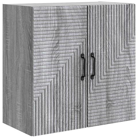 Mobiletto a muro Sonoma grigio 59 x 31 x 60 cm - Foto 1