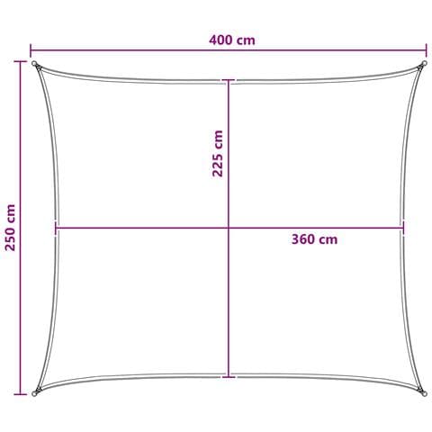 Telo Ombra Grigio chiaro e bianco 2,5 x 4 m HDPE - Foto 8