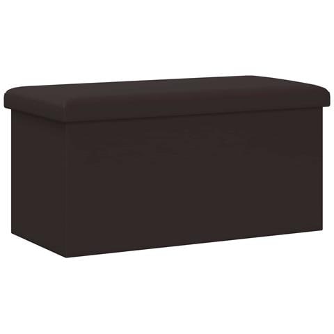 Panchina di stoccaggio pieghevole Marrone PVC - Foto 1