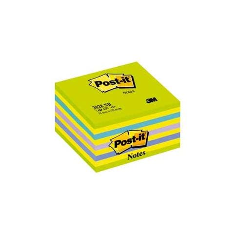 blocco cubo 450foglietti post-it® 76x76mm 2028-nb neon blu / verde - Foto 1