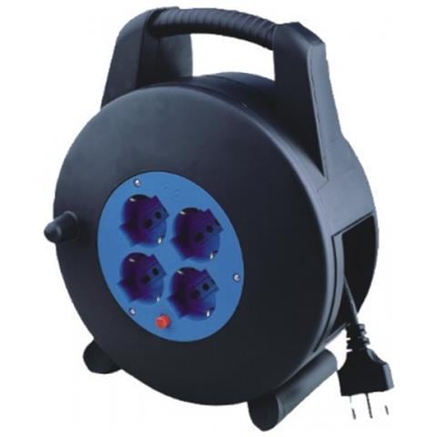 AVVOLGICAVO Elettrico DOMESTICO 15 mt 4 prese 2P+T 16A bipasso Schuko - Foto 2