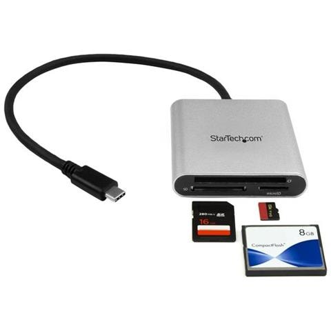 Lettore Multischede esterno per Flash Card SD / MMC / CF USB 3.1 (Tipo-C) Gen 1 (5Gbps) - Foto 2