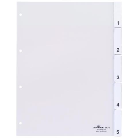 Divisorio 5 Tasti Fori 80x80x80 A4 Inserti Prestampati 0-5 Inclusi - Foto 1