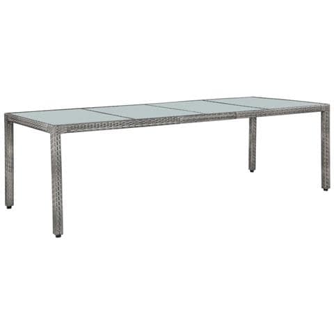 Set da Pranzo da Giardino 11 pz con Cuscini Polyrattan Grigio - Foto 7