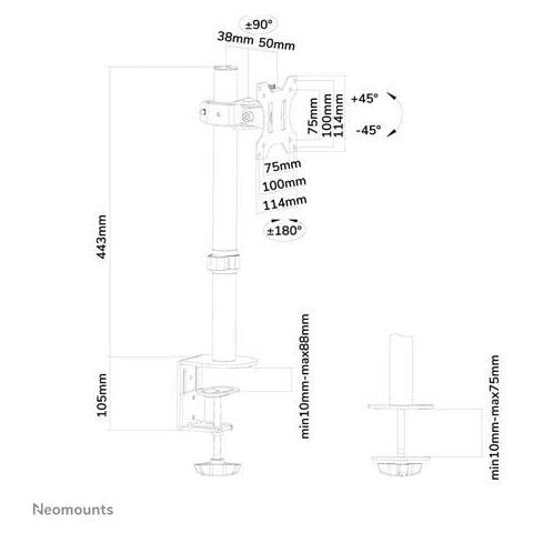 FPMA-D510BLACK Supporto da Scrivania per Monitor - Foto 5